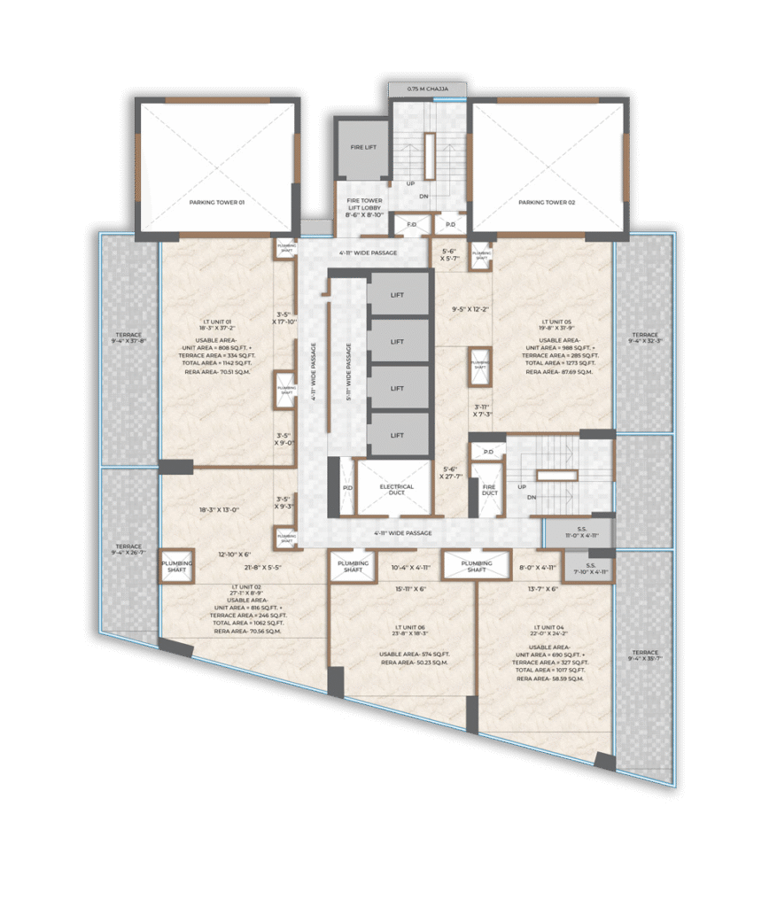 S CUBE Wagle Estate Thane Floor Plan