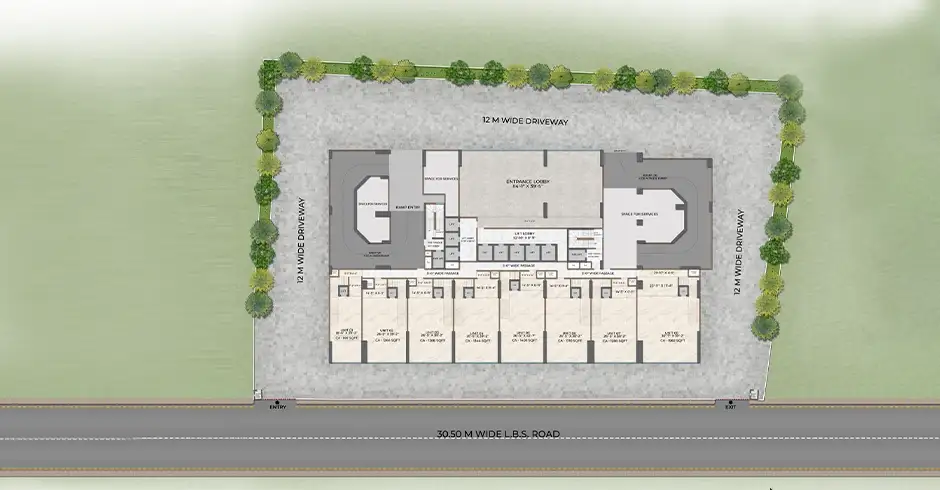 Times Square by SquareFeet Group Layout Plans