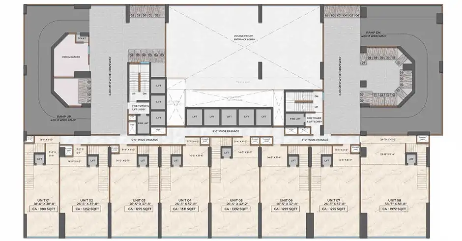 Times Square by SquareFeet Group Layout Plans