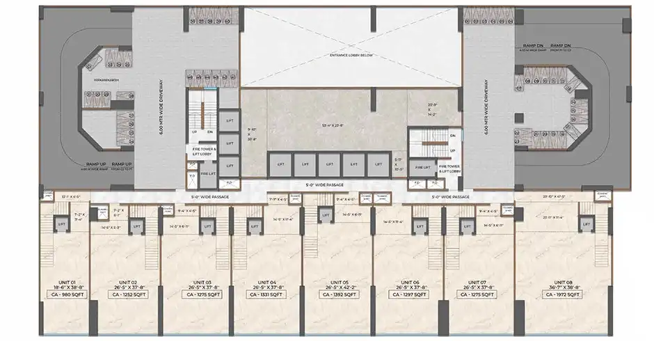 Times Square by SquareFeet Group Layout Plans