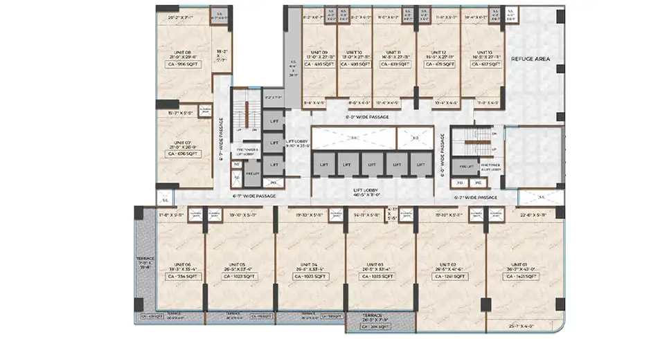 Times Square by SquareFeet Group Layout Plans